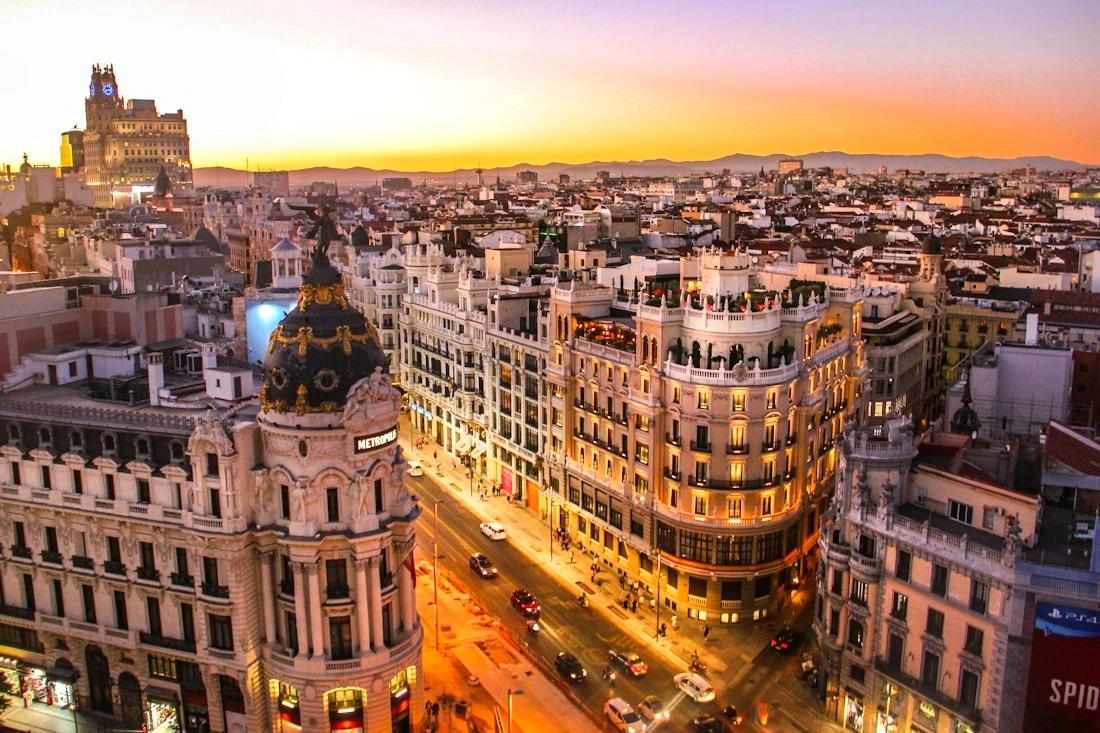 Madrid şehir manzarası, İspanya